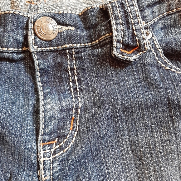 Hot Kiss Stretch Denim Jeans White Stitching - Picture 3 of 6